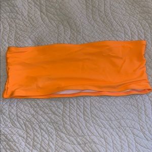 Orange bandeau bikini top🍊🧡